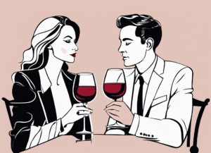 illustrationcoupleredwine (Wine Buyers Want a Personal Touch for Subscriptions)