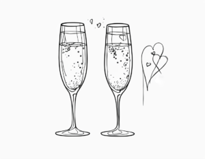 champagnelineart2 (Love Champagne)