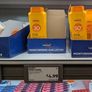 aldishelflabel (Vinho Verde Sun Lotion)