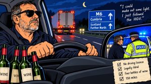 drivingblind (Blind Man Drives 150 Miles After Drinking Four Bottles of Wine)